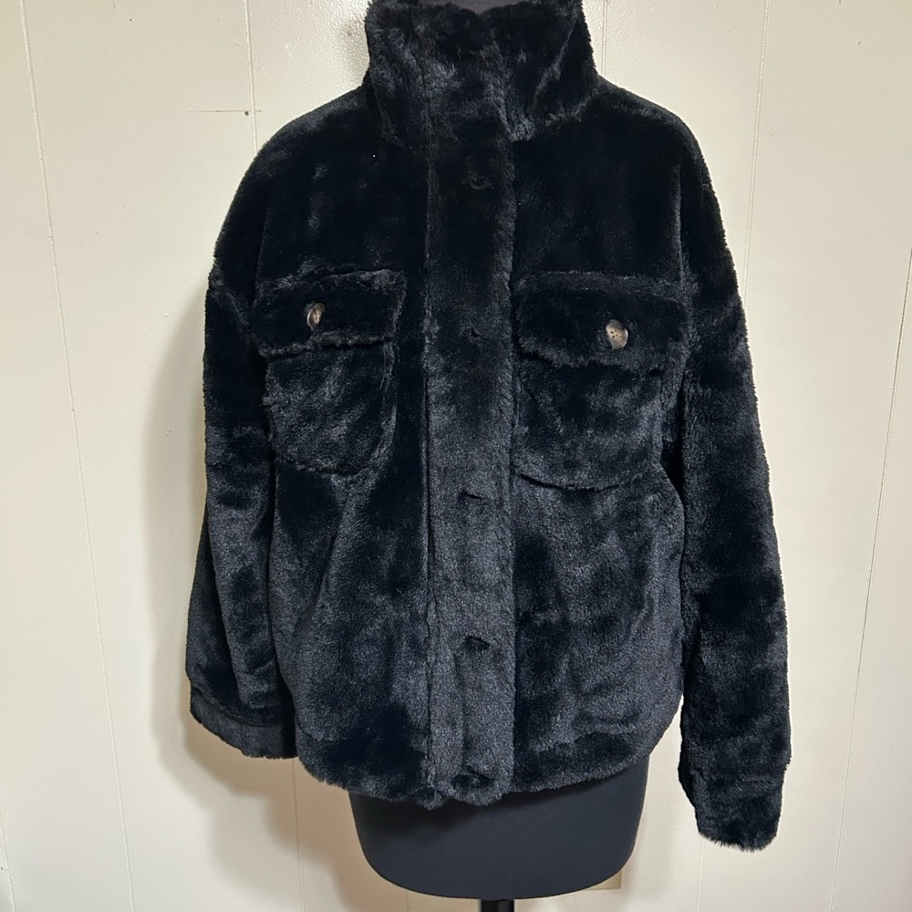 Black Faux Fur Jacket